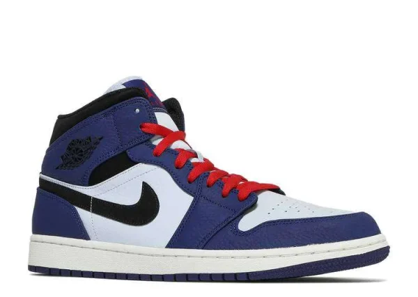 AIR JORDAN 1 MID 'NAVY BLUE RED' - Imagen 2