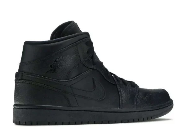 AIR JORDAN 1 MID 'TRIPLE BLACK' - Imagen 2