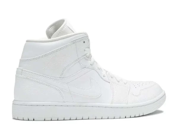 AIR JORDAN 1 MID 'TRIPLE WHITE' - Imagen 3