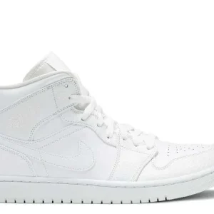 AIR JORDAN 1 MID 'TRIPLE WHITE'