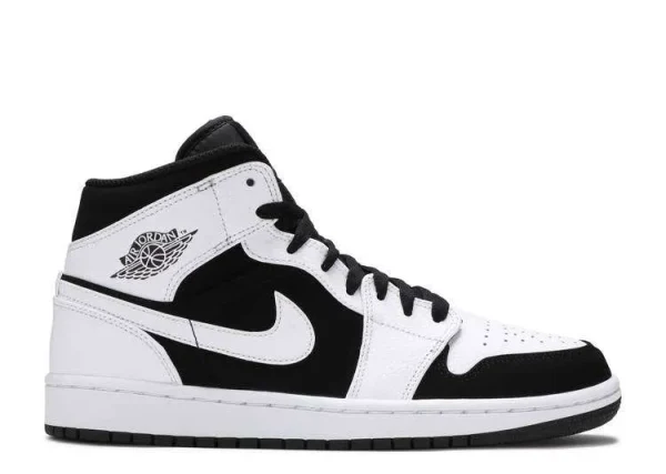 AIR JORDAN 1 MID 'WHITE BLACK'
