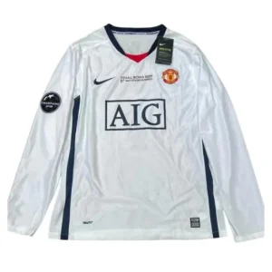 Camiseta Retro Manchester United 08/09 manga larga – Edición Final Champions League